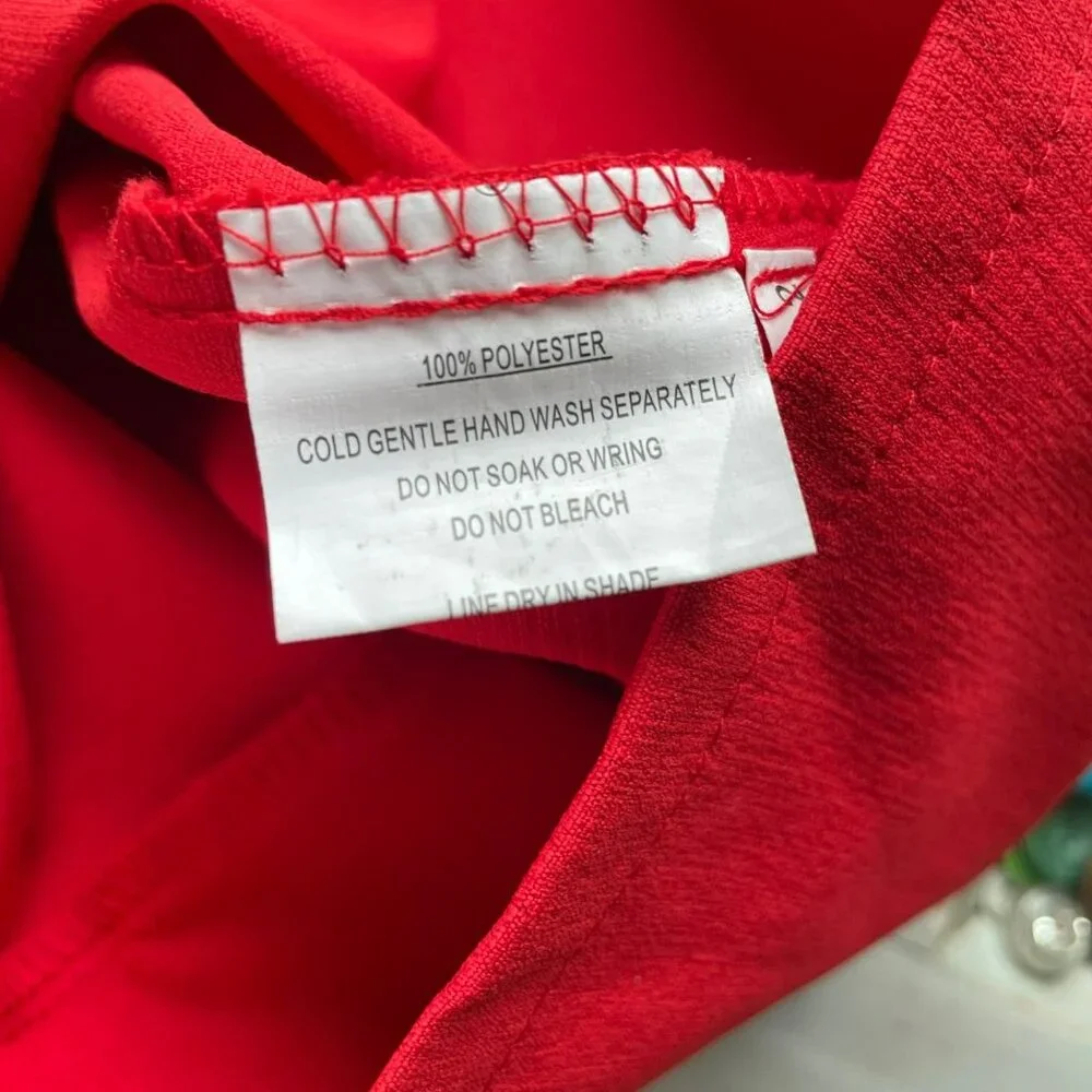 Selfie Leslie Bodycon Mini Dress Strappy Red Ruffle Bombshell Womens Small NWT - Picture 5 of 8